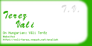terez vali business card